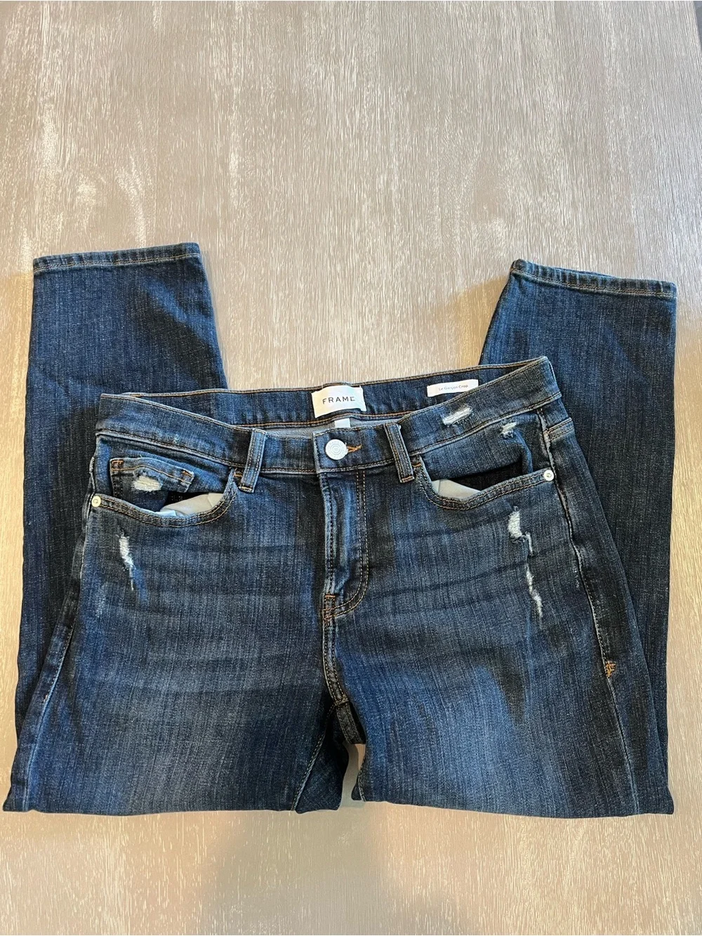 FRAME Le Garcon Crop denim women’s jeans size 28 - Picture 4 of 13